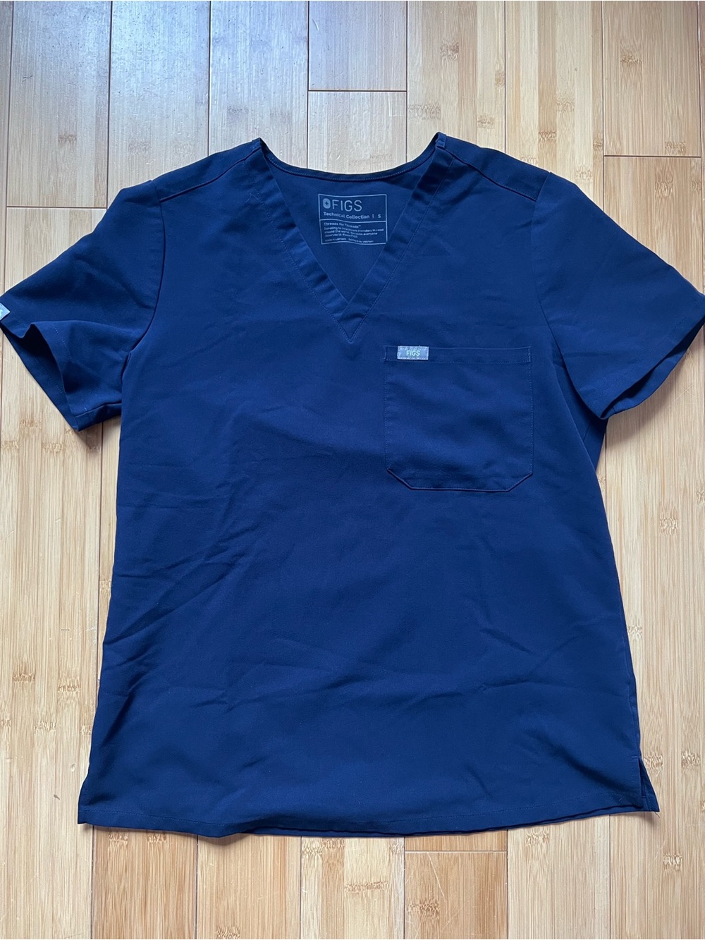 FIGS Navy Blue Women’s Catarina Scrub Top